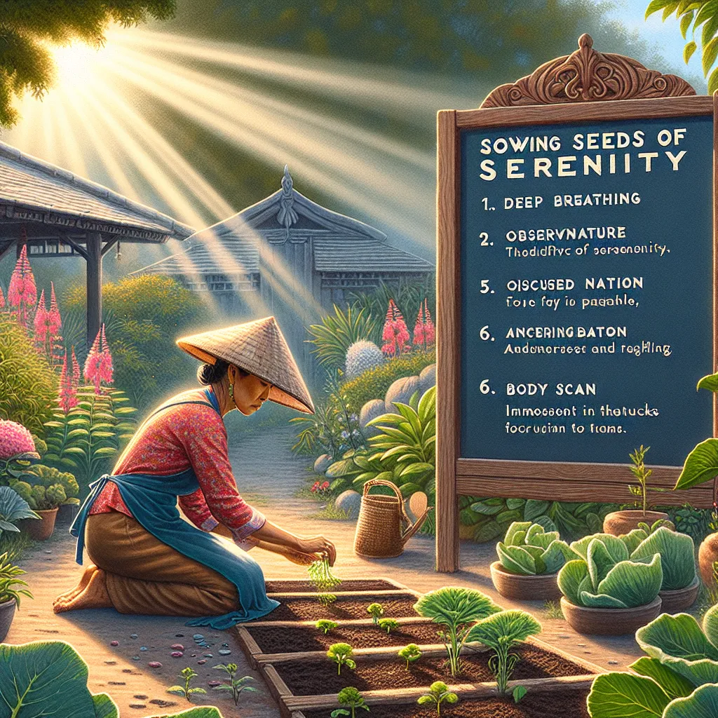 Sowing Seeds of Serenity: 5 Mindfulness Techniques for Deeper Focus and Mental Clearness